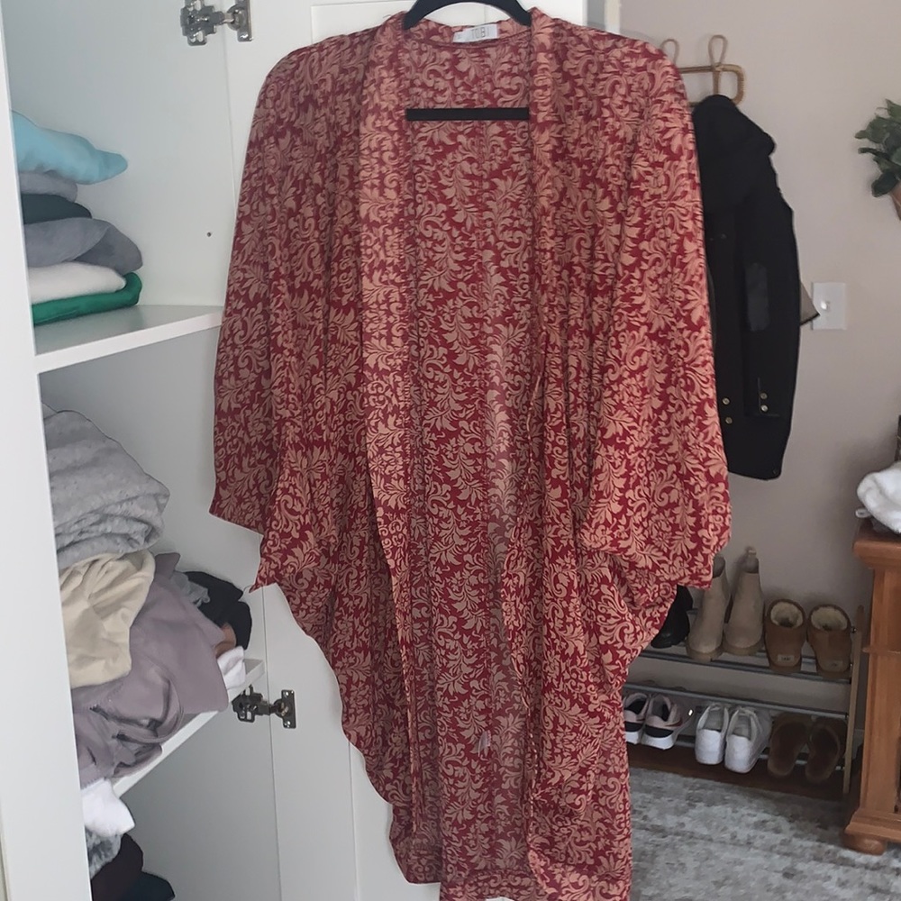 extra long open front kimono